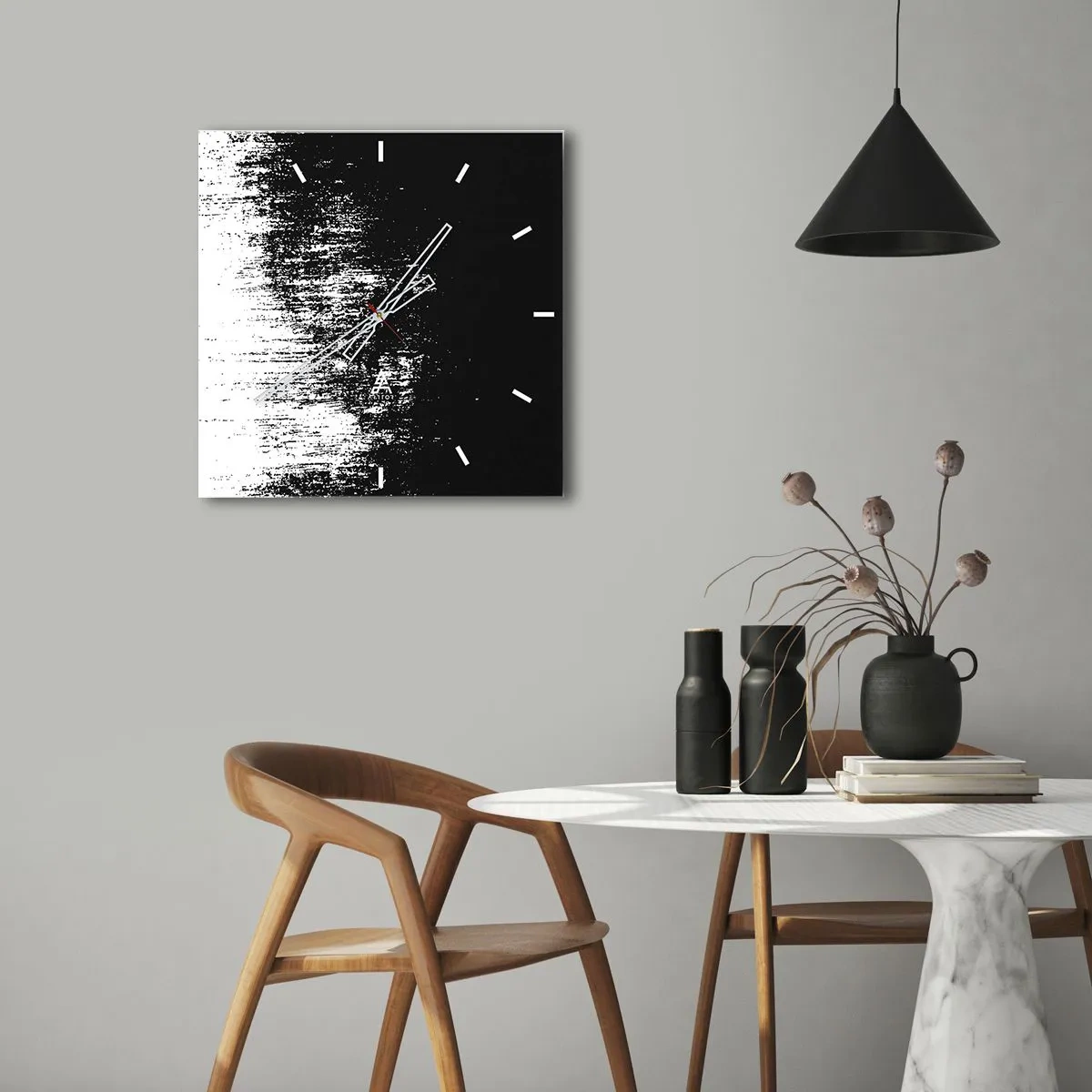 Ceas de perete - Ceas pe sticlă - Iar câștigătorul este... - 30x30 cm