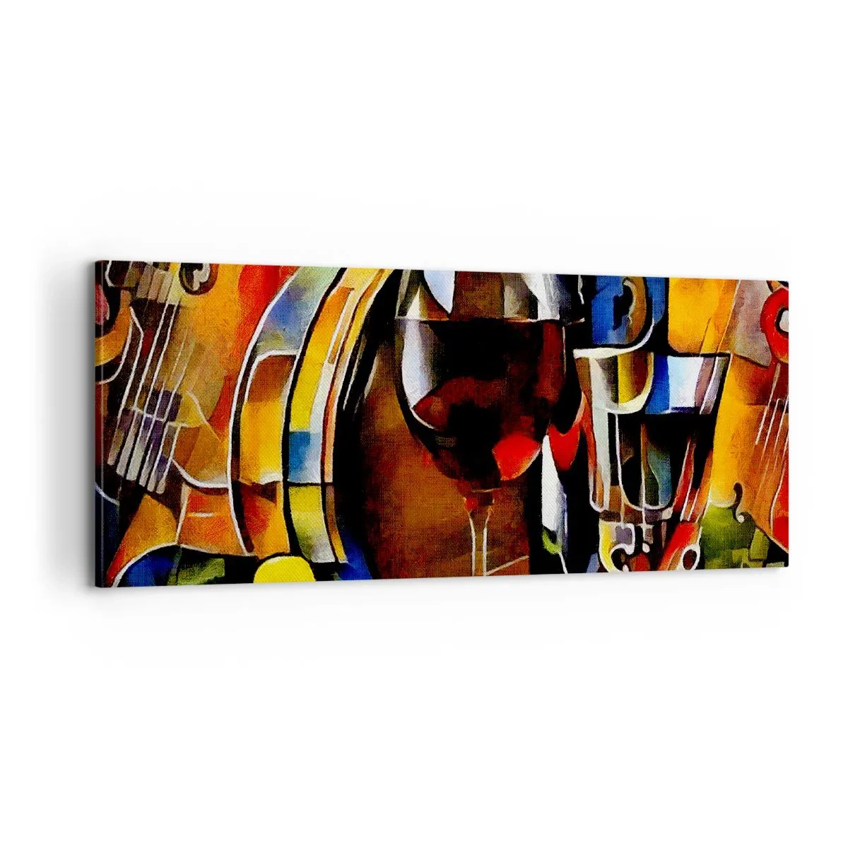 Tablou pe pânză - Și lumea devine mai colorată - 100x40 cm