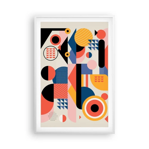 Poster în ramă albă - Compoziție: joacă-te - 61x91 cm