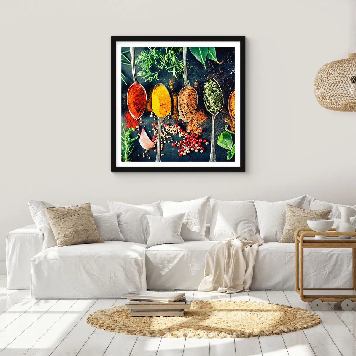 Poster în ramă neagră - Magie culinară - 30x30 cm