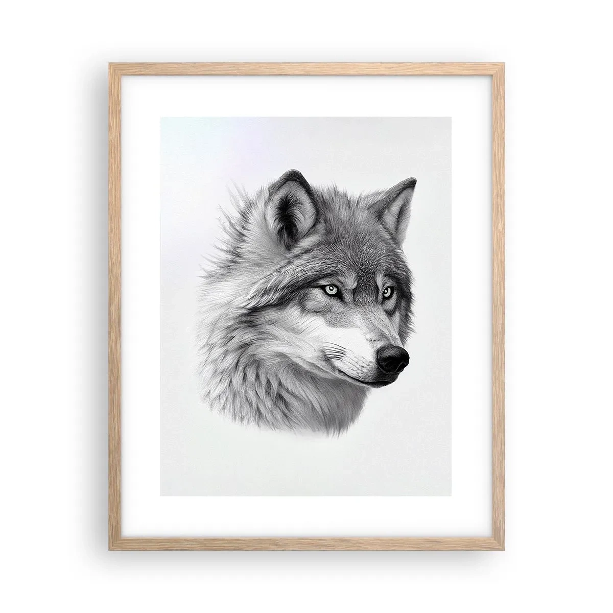 Poster în ramă de stejar deschis - Alfa - fără îndoială - 40x50 cm