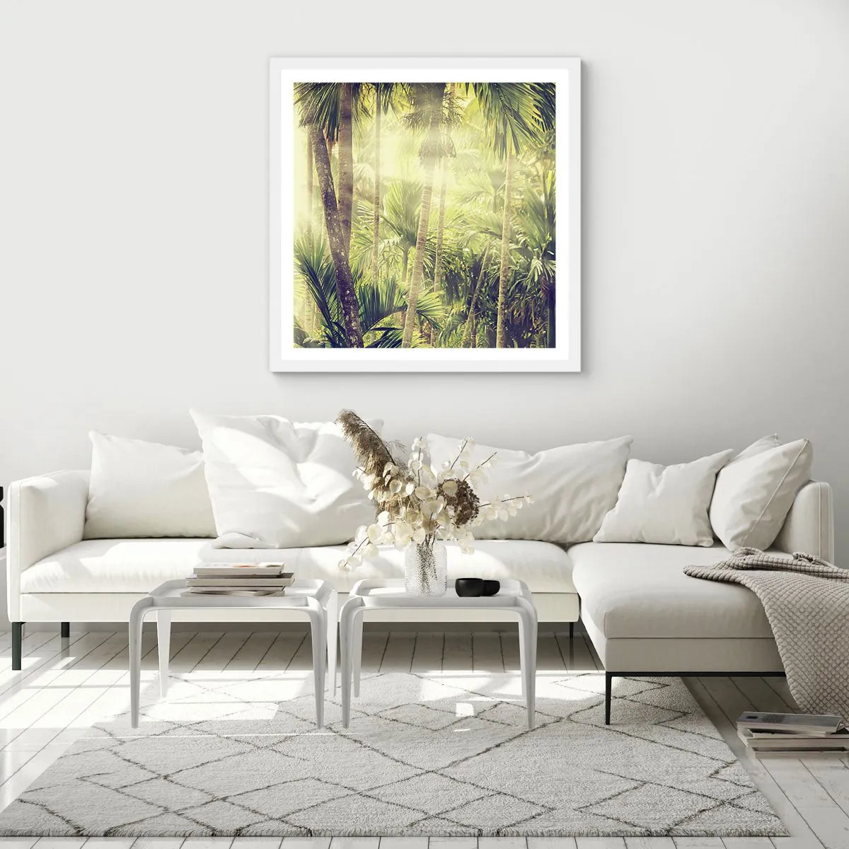 Poster în ramă albă - Ardoare verde - 50x50 cm