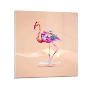 Tablou pe sticlă - Pasăre de emoție bună - 50x50 cm