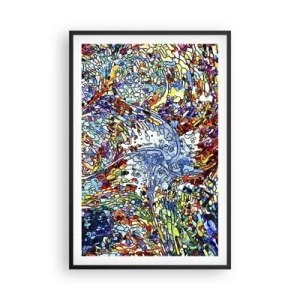 Poster în ramă neagră - Vitraliu de picături - 61x91 cm
