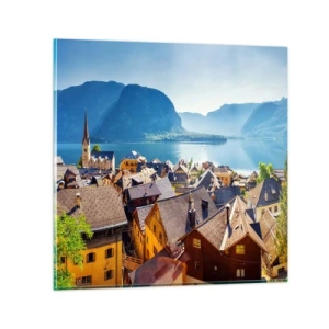 Tablou pe sticlă - Nici că se putea mai pitoresc - 70x70 cm