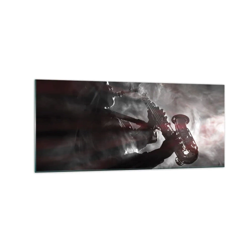 Tablou pe sticlă - În aburul jazzului - 120x50 cm