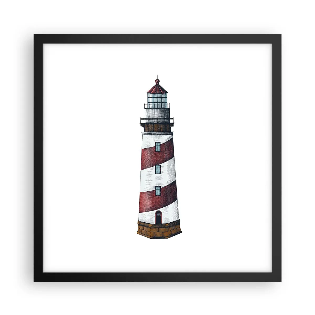 Poster în ramă neagră - Întotdeauna de veghe - 40x40 cm