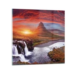 Tablou pe sticlă - Imaginea Pământului de Mijloc - 30x30 cm