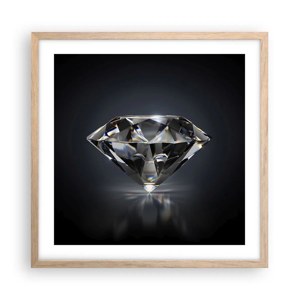 Poster în ramă de stejar deschis - Best girls friend - 50x50 cm