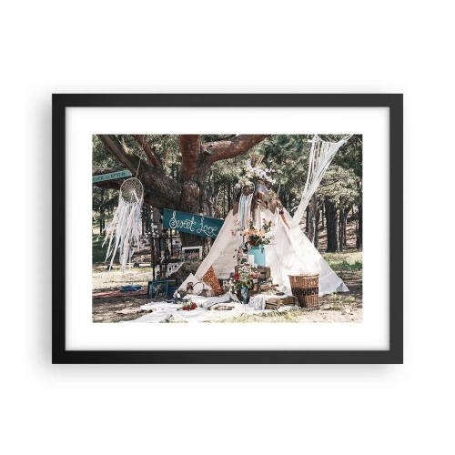 Poster în ramă neagră - Make love… - 40x30 cm