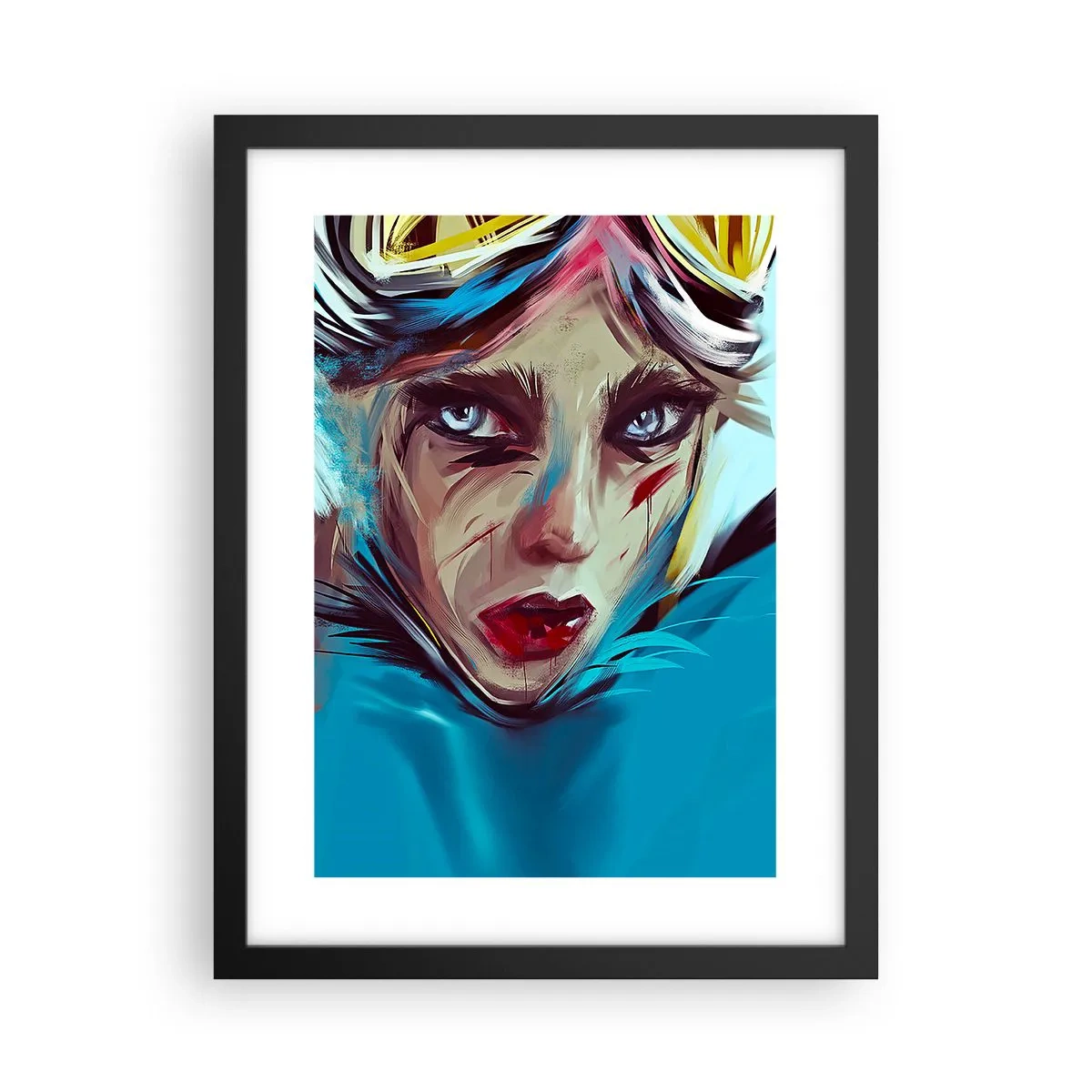 Poster în ramă neagră - Războinica de drum - 30x40 cm