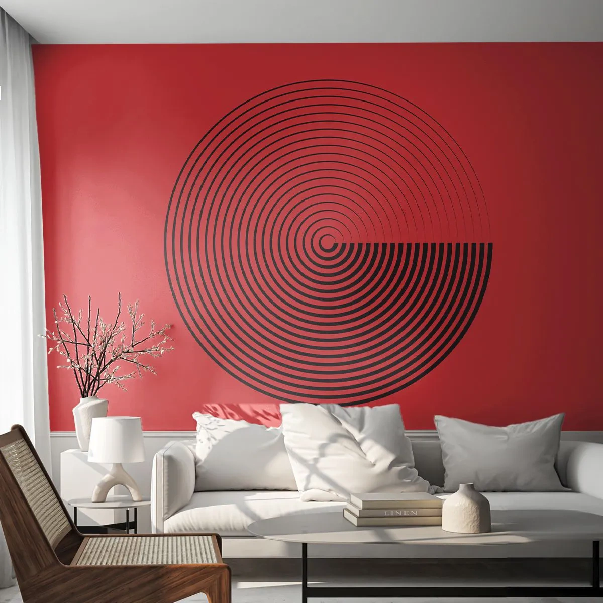 Fototapetă personalizată Standard Eco - Mișcare circulară - Minimalism, roată, Linii