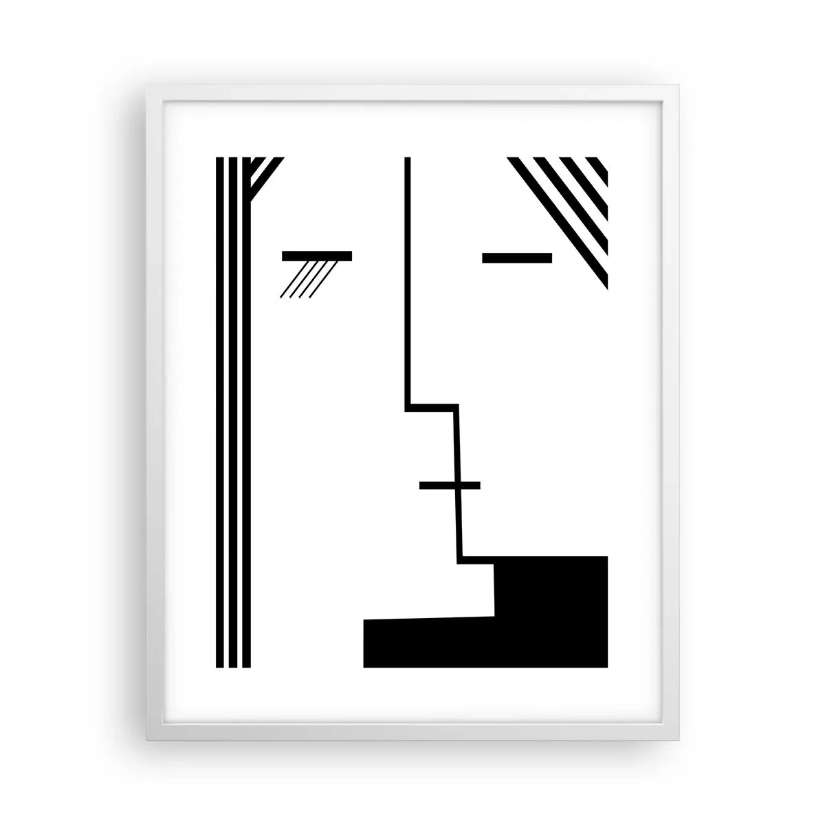 Poster în ramă albă - Doar un sărut - 40x50 cm