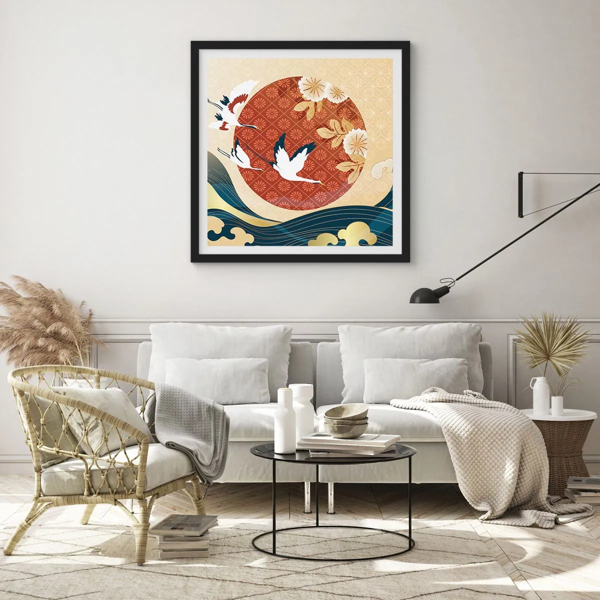 Poster în ramă neagră - O fabulă japoneză - 60x60 cm