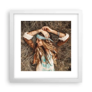 Poster în ramă albă - În drum spre vara iubirii - 30x30 cm