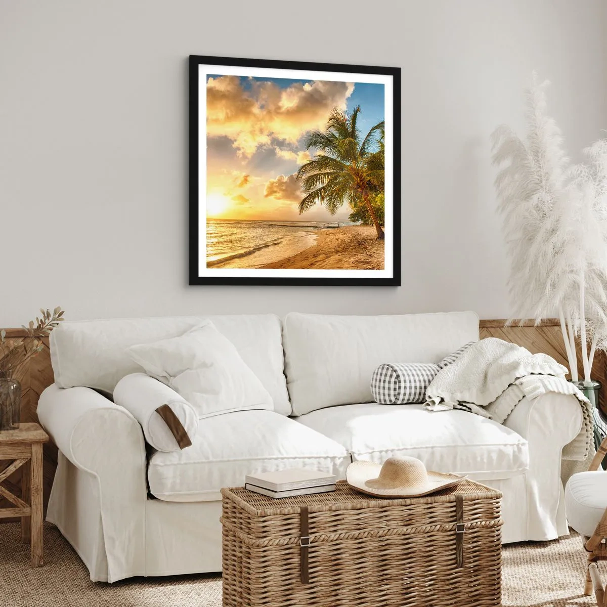 Poster în ramă neagră - Vară eternă, întotdeauna o vacanță - 30x30 cm