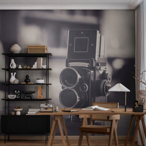 Tapet Autoadeziv Deluxe Sticker - Magia fotografiei vechi - Retro, aparat foto, Epocă - 100x70 cm