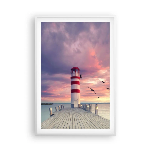 Poster în ramă albă - Să ne întoarcem în port - 61x91 cm