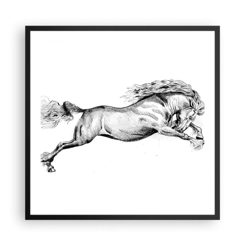 Poster în ramă neagră - Oprit din galop - 60x60 cm