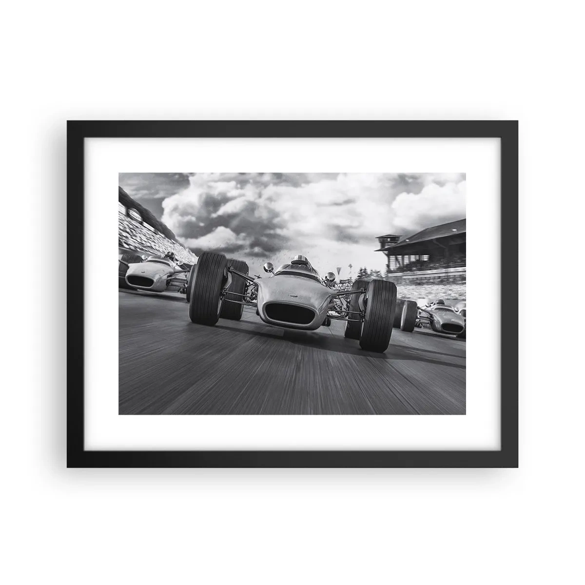 Poster în ramă neagră - Cai putere! - 40x30 cm