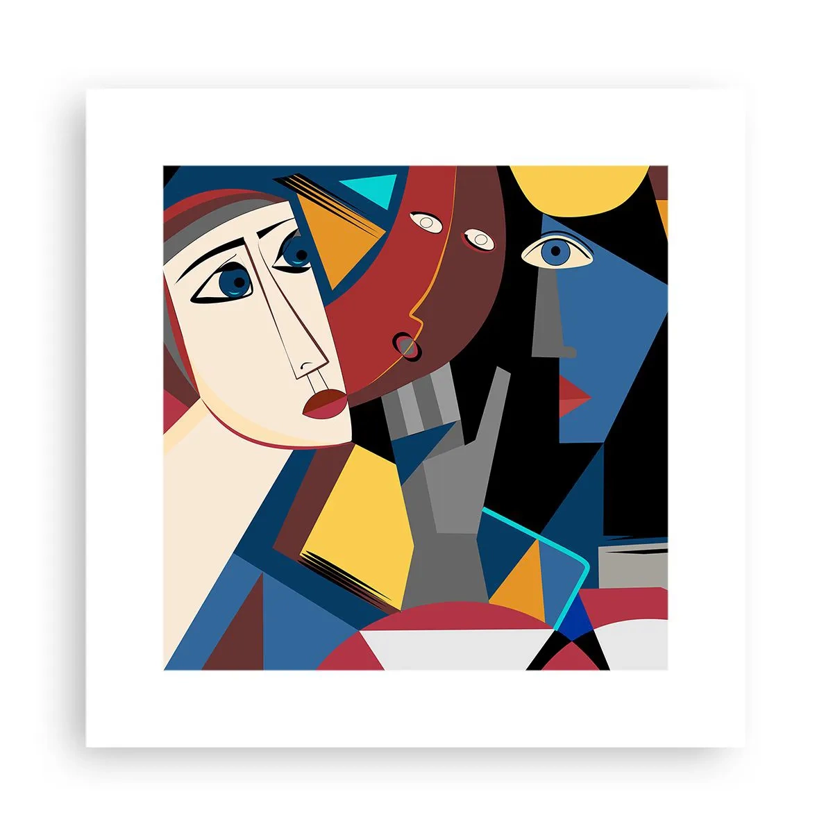 Poster - Discuția cubiștilor - 30x30 cm