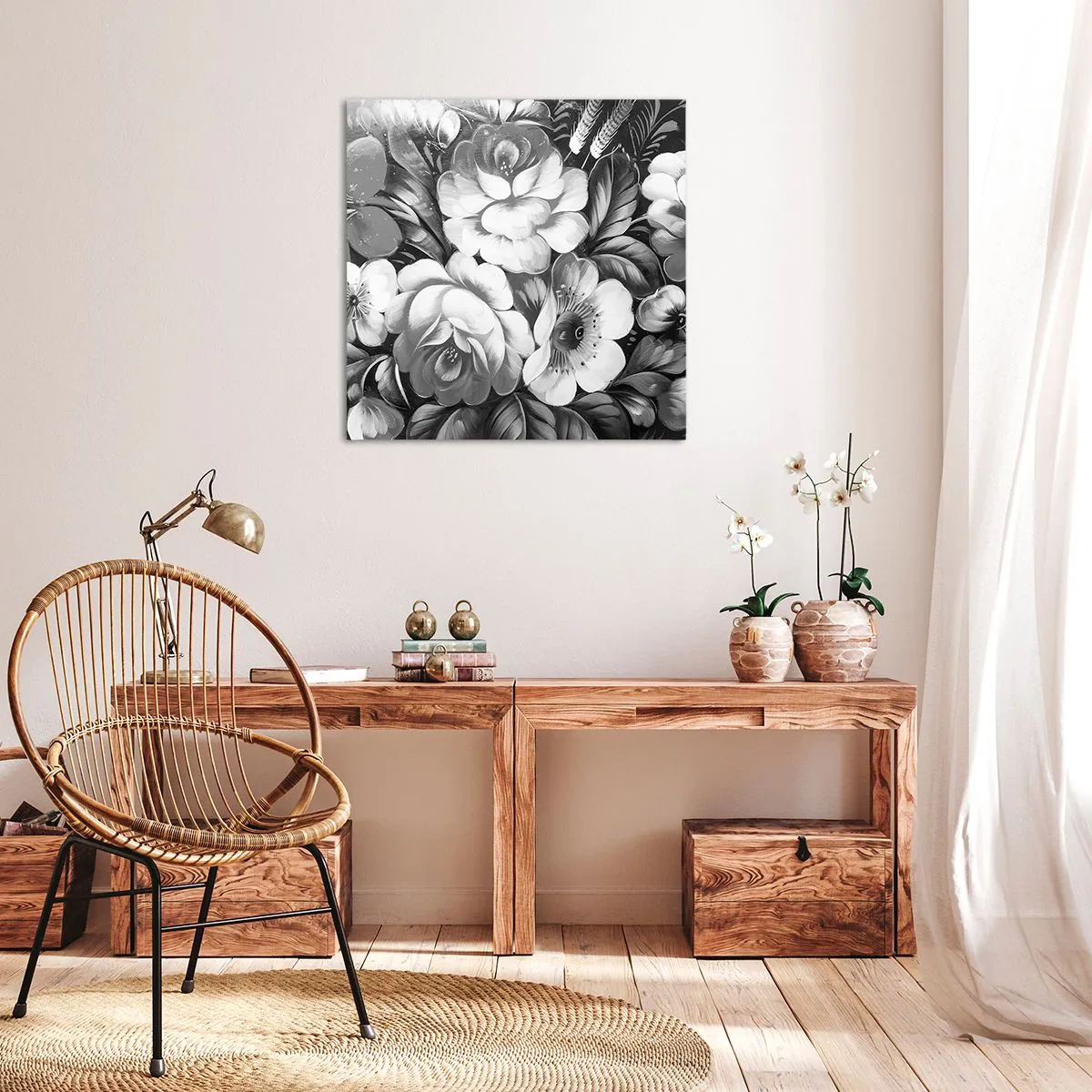 Tablou pe pânză - Frumoase chiar și în gri - 70x70 cm