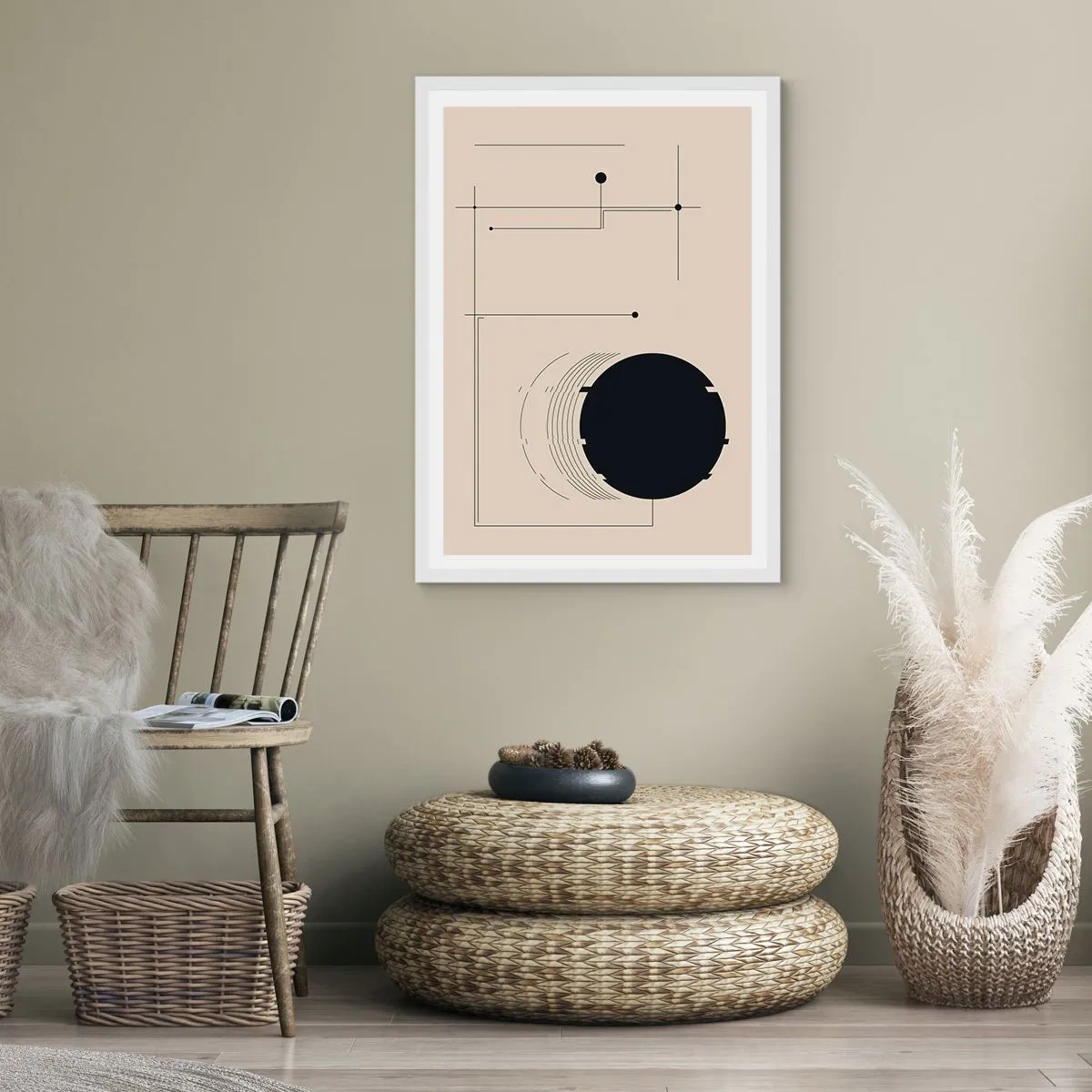 Poster în ramă albă - Compoziție flexibilă și dinamică - 40x50 cm