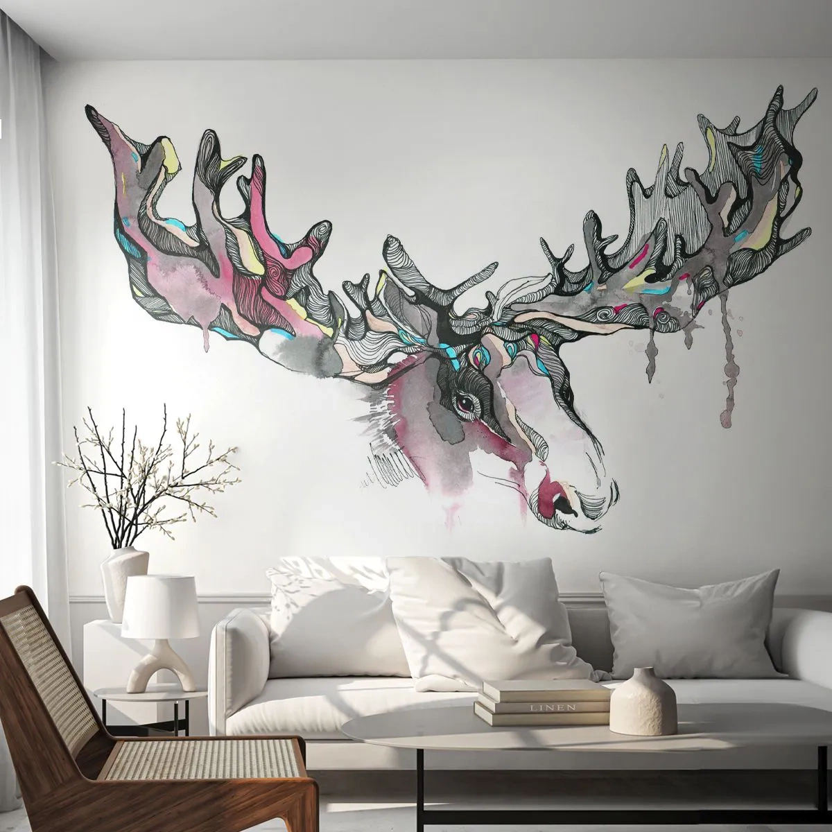 Tapet Autoadeziv Deluxe Sticker - Coroana regelui pădurii - Abstracția, Elan, Natură - 250x175 cm