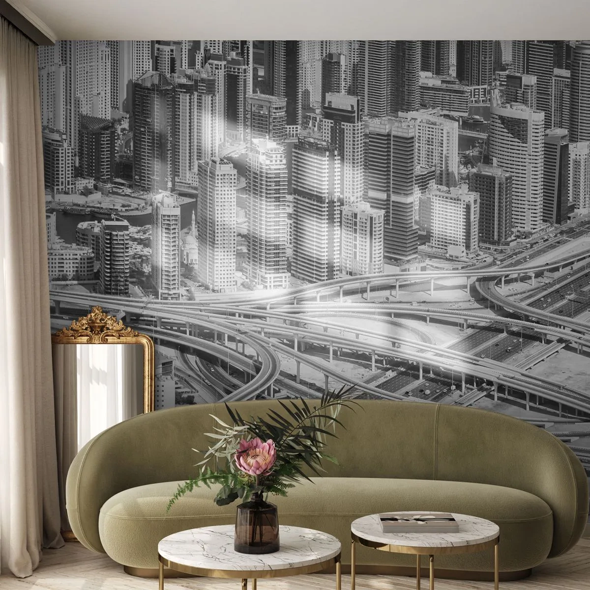 Tapet Premium Sand - Dubai - orașul imposibil - Oraș, Arhitectură, Metropolă - 350x256 cm