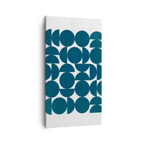 Tablou pe pânză - Cercuri și semicercuri - 45x80 cm