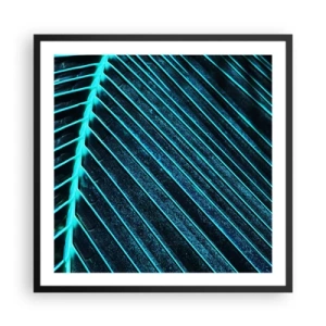 Poster în ramă neagră - Textura verdelui - 60x60 cm