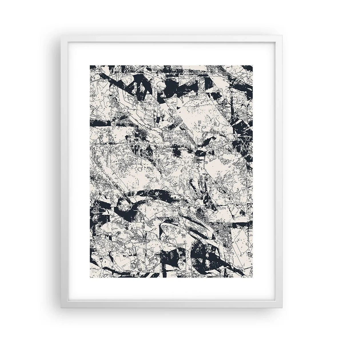 Poster în ramă albă - Întrepătrunderea contrariilor - 40x50 cm