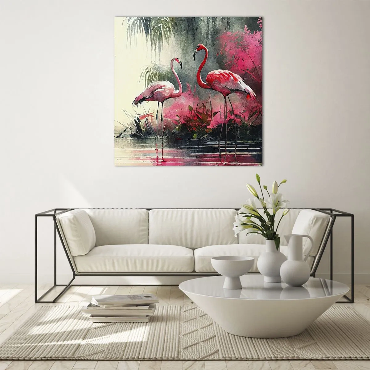 Tablou pe sticlă - O lecție de farmec natural - 40x40 cm