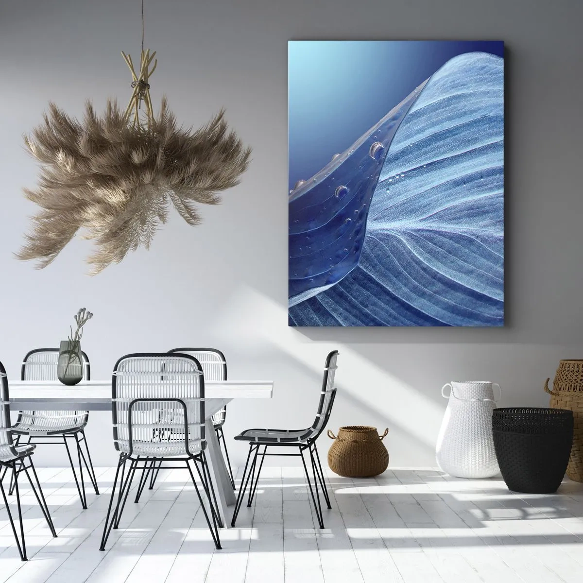 Tablou pe pânză - Picături ascunse de albastru - 50x70 cm