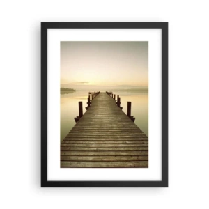 Poster în ramă neagră - Înainte de răsărit, zori, lumină - 30x40 cm