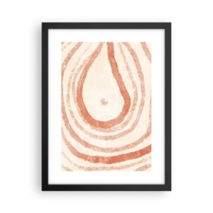 Poster în ramă neagră - Cercuri de corali - compoziție - 30x40 cm