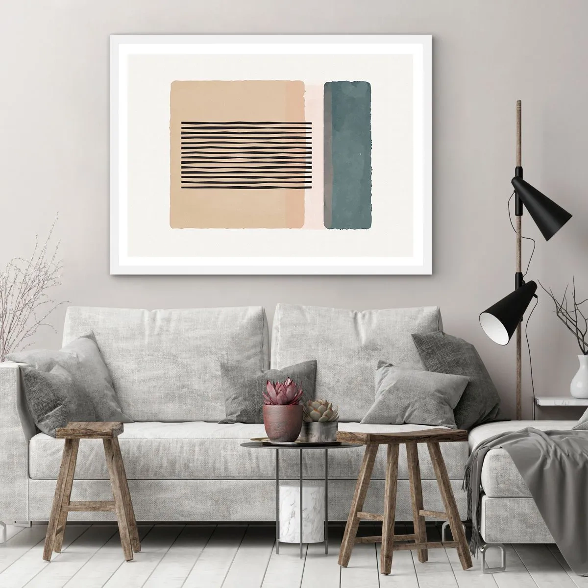 Poster în ramă albă - Totul este în regulă - 91x61 cm