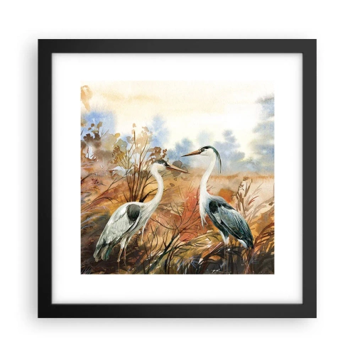 Poster în ramă neagră - Încotro în toamnă? - 30x30 cm