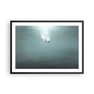 Poster în ramă neagră - În îmbrățișarea oceanului - 70x50 cm