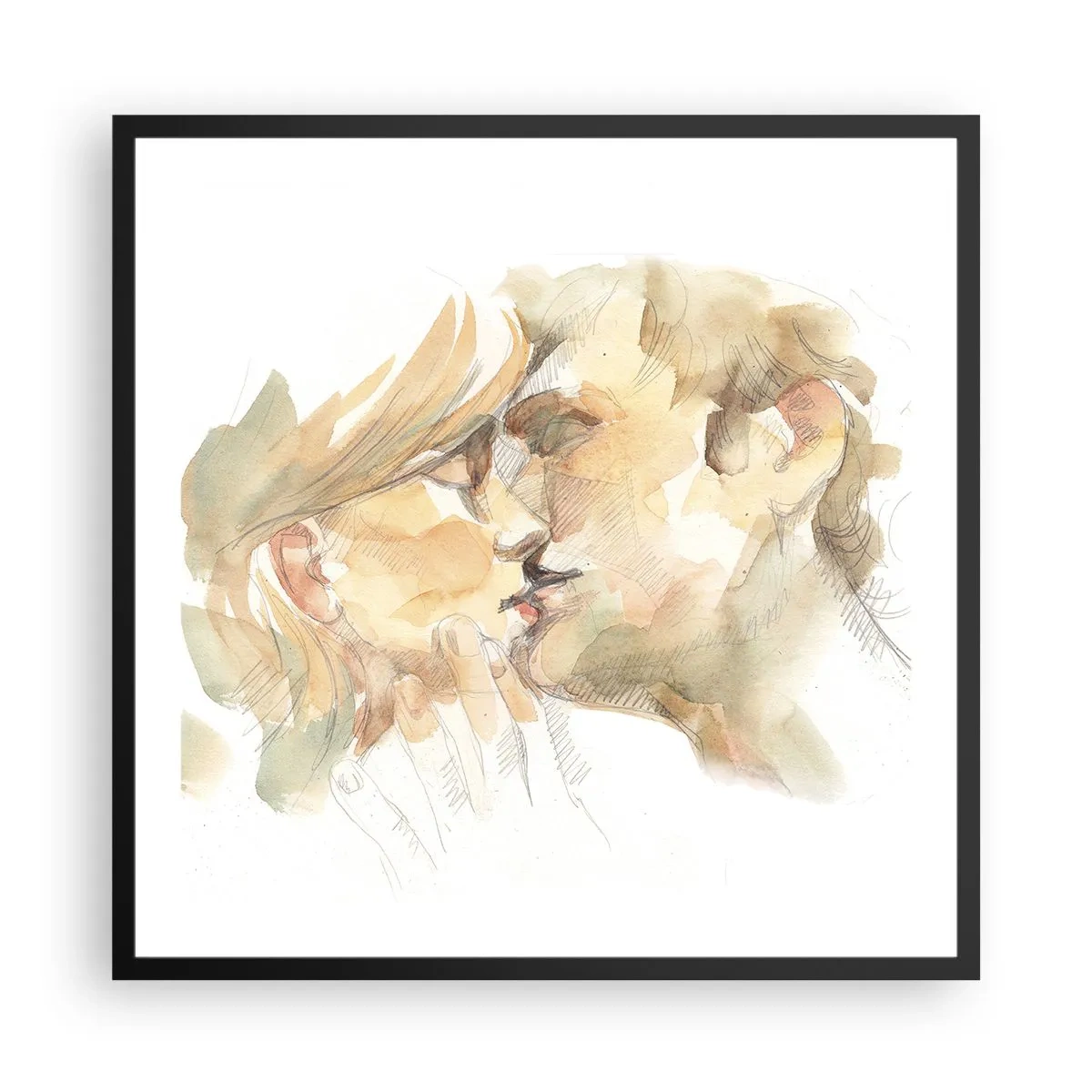 Poster în ramă neagră - Jumătatea găsită? - 60x60 cm