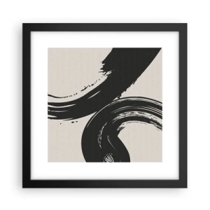 Poster în ramă neagră - Tare și circular - 30x30 cm