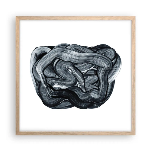 Poster în ramă de stejar deschis - Nu este atât de simplu - 50x50 cm