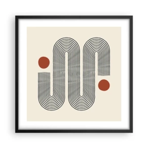 Poster în ramă neagră - De la început până la sfârșit - 50x50 cm