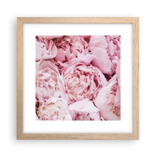 Poster în ramă de stejar deschis - Îmbrățișate și parfumate - 30x30 cm