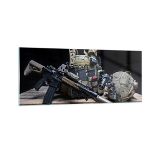 Tablou pe sticlă - Pe loc repaus! - 100x40 cm