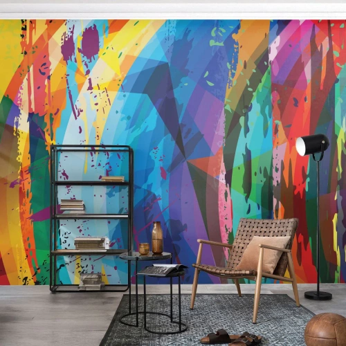 Tapet Autoadeziv Deluxe Sticker - Amețeli colorate - Abstracția, Bucată, Artă Modernă - 200x140 cm