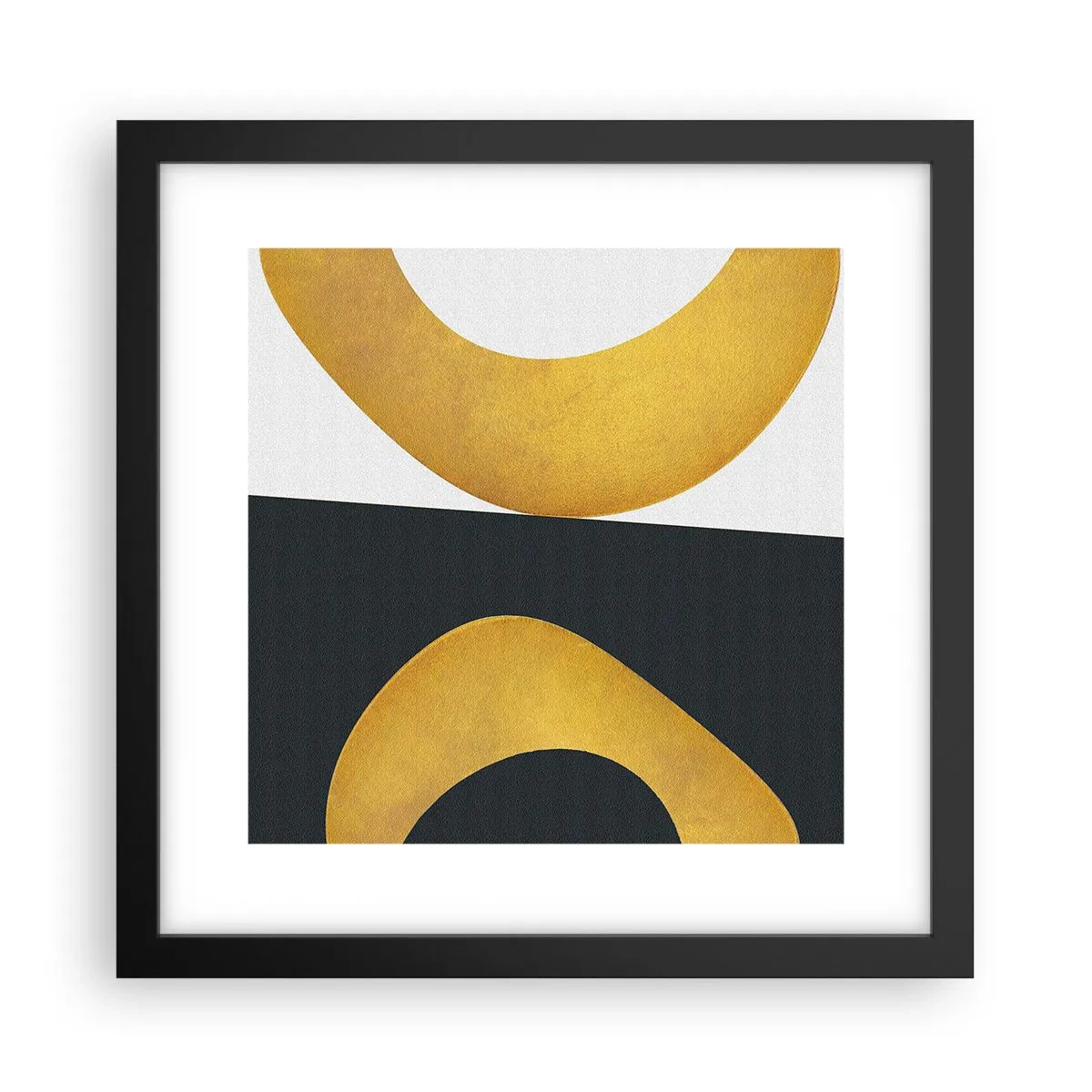 Poster în ramă neagră - În primul rând: aurul - 30x30 cm