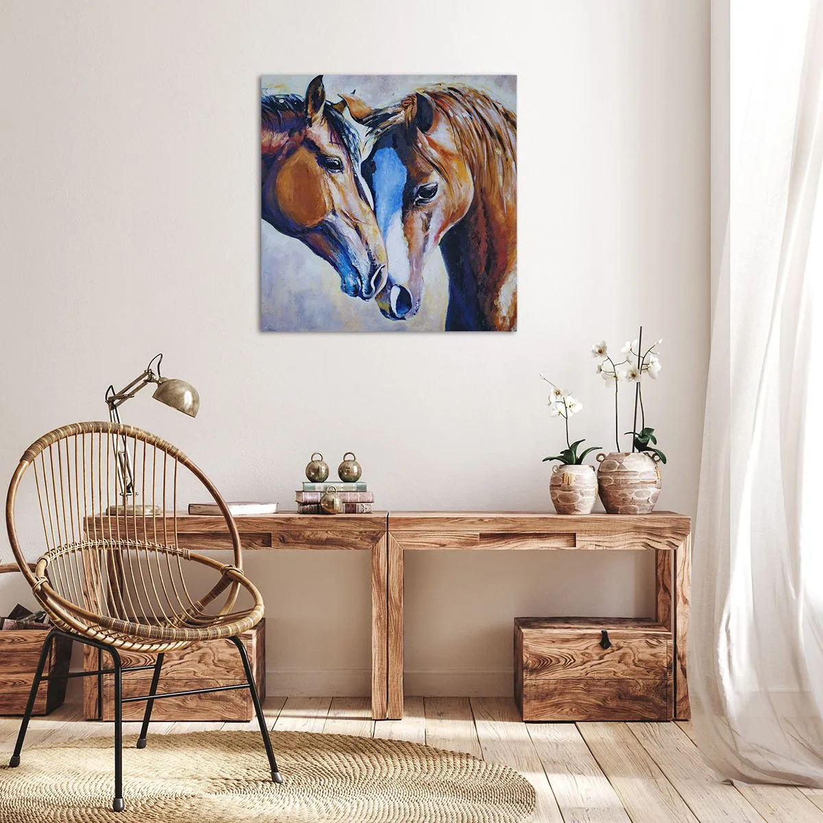 Tablou pe pânză - Două suflete apropiate - 70x70 cm