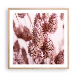 Poster în ramă de stejar deschis - Aparent discrete - 60x60 cm