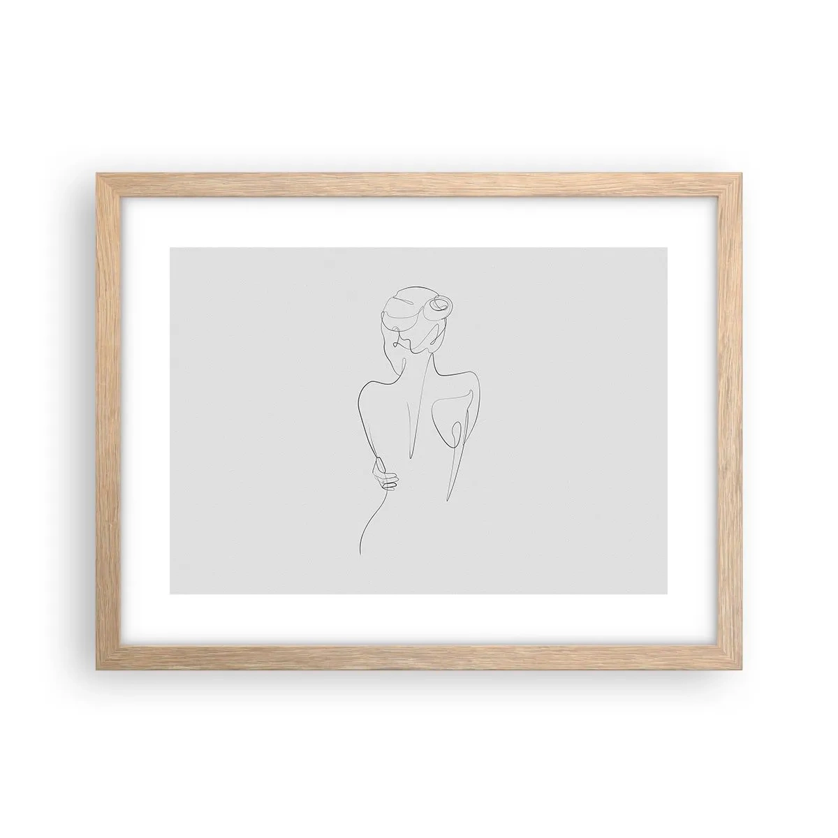 Poster în ramă de stejar deschis - Muzica corpului - 40x30 cm